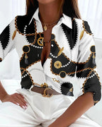 Viola | Blouse met moderne print