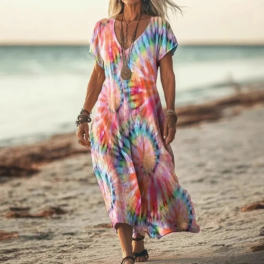 Michelle | Kleurrijke maxi jurk