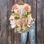 Zomerblouse "Tuinfeest" – Rustig & stijlvol