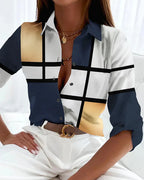 Viola | Blouse met moderne print