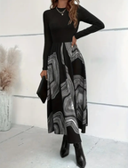 Sylvie | Elegante midi-rok met kunstzinnige print