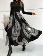 Sylvie | Elegante midi-rok met kunstzinnige print