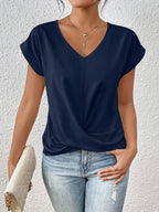 Doreen | V-hals shirt met flatterende pasvorm