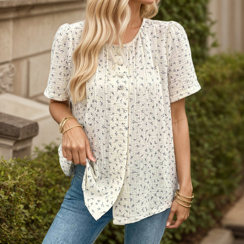 Zomerblouse "Stralende Dag" – Verfijnd & modern
