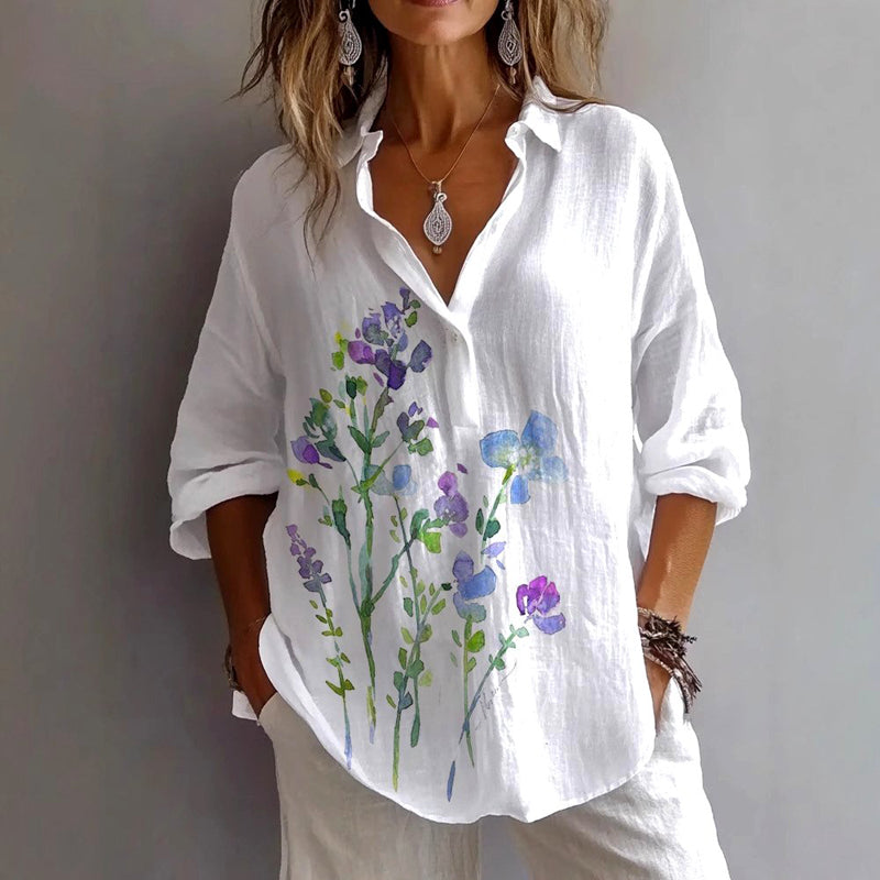Zomerblouse "Zondagmiddag" – Rustig & elegant