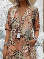 Helen | Elegante maxi-jurk met speelse bloemenprint