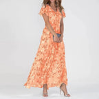 Kaitlyn | Elegante gebloemde maxi jurk