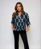 Jannita™ | Casual Blouse met Lange Mouwen en Elegant Patroon