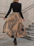 Sylvie | Elegante midi-rok met kunstzinnige print