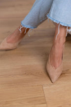 Marlena™ | Nude slingback pumps met slanke hak