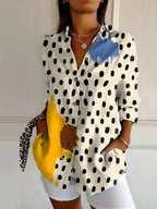 Avril | Elegante blouse met speelse prints